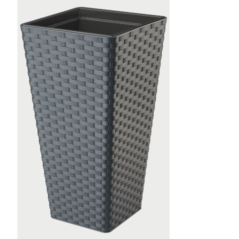 Donica Rattana slim kwadrat 30 - antracyt FORM-PLASTIC