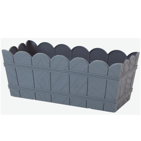 Skrzynka drewnopodobna 40 z uchwytami - antracyt FORM-PLASTIC