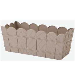 Skrzynka drewnopodobna 40 z uchwytami - szaro-beżowy FORM-PLASTIC