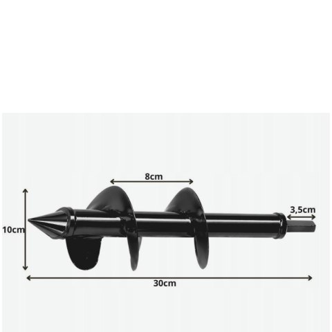 Wiertło ogrodowe/świder do sadzenia roślin 30cm VERK GROUP