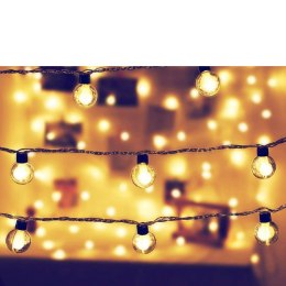 Lampki solarne ogrodowe girlanda 20 LED z czujnikiem zmierzchu VERK GROUP
