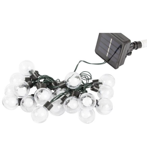 Lampki solarne ogrodowe girlanda 20 LED z czujnikiem zmierzchu VERK GROUP