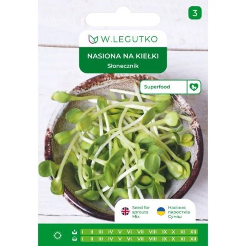 Nasiona na kiełki - słonecznik W.Legutko