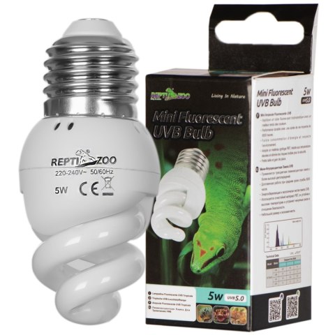 Repti-Zoo Mini UVB lamp 5.0 5W - mini żarówka UVB tropikalna Repti-Zoo