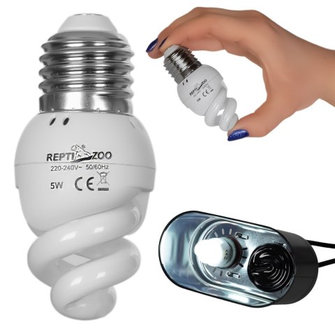 Repti-Zoo Mini UVB lamp 5.0 5W - mini żarówka UVB tropikalna Repti-Zoo