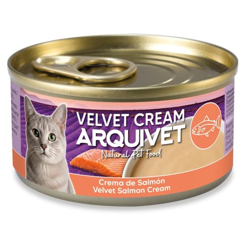 Arquivet Velvet kremowa puszka dla kota o smaku łososia 80g Arquivet