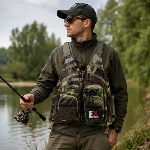 Fishing Expedition MaxiVest Camo - kamizelka wędkarska Fishing Expedition