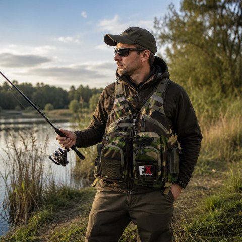 Fishing Expedition MaxiVest Camo - kamizelka wędkarska Fishing Expedition