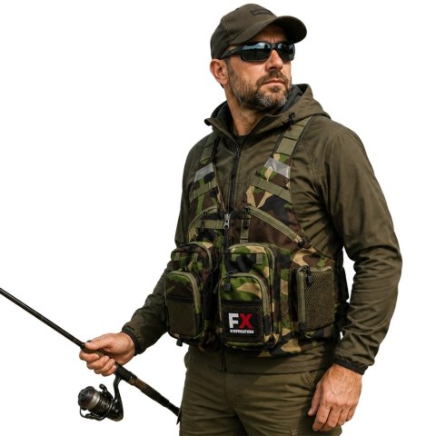 Fishing Expedition MaxiVest Camo - kamizelka wędkarska Fishing Expedition