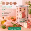 KARMA MOKRA DLA KOTA 2Cat Łosoś Kurczak 98,9% MIĘSA PREMIUM 400g BEZ ZBÓŻ