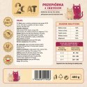 KARMA MOKRA DLA KOTA 2Cat Przepiórka Indyk 98,9% MIĘS PREMIUM 400g BEZ ZBÓŻ
