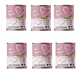 6x400 g Euro Premium Pate Puppy Chicken & Lamb - mokra karma dla szczeniąt kurczak i jagnięcina 400g
