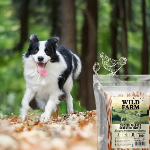 WILD FARM Kanapka Przysmak Dla Psa Z Kurczakiem I Dorszem 500G Wild Farm