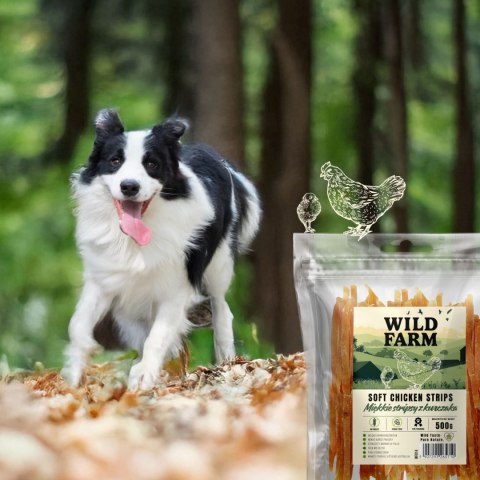 WILD FARM Miękkie Stripsy Z Kurczaka Przysmak Dla Psa 500G Wild Farm