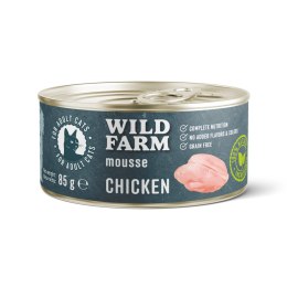 WILD FARM Mousse Chicken 85g - bezzbożowy mus dla kota Wild Farm