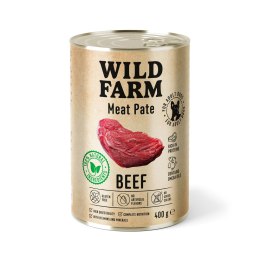 WILD FARM Pate Beef 400g - Bezglutenowa Karma Dla Psa z Wołowiną Wild Farm