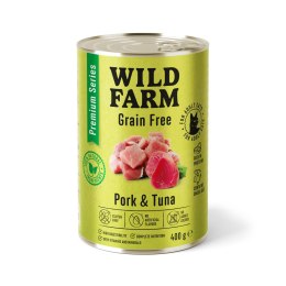 WILD FARM Premium Grain Free Pork and Tuna 400g - bezzbożowa karma dla kota Wild Farm