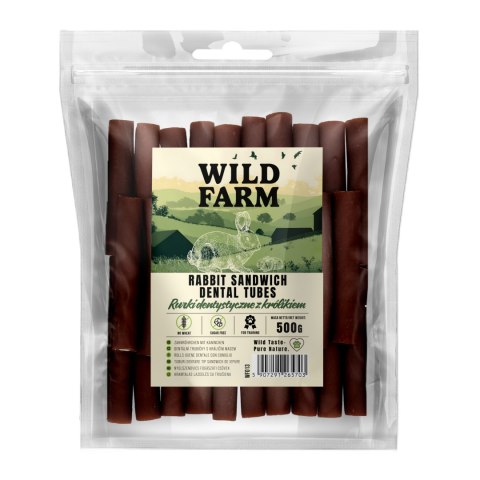 WILD FARM Rurki Dentystyczne Z Królikiem Przysmak Dla Psa 500G Wild Farm
