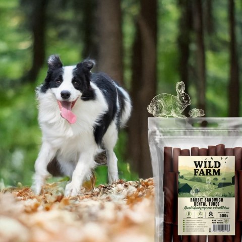 WILD FARM Rurki Dentystyczne Z Królikiem Przysmak Dla Psa 500G Wild Farm