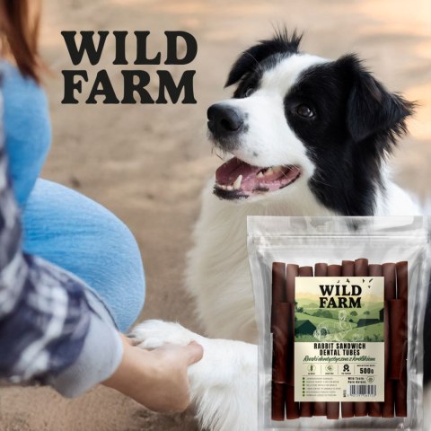 WILD FARM Rurki Dentystyczne Z Królikiem Przysmak Dla Psa 500G Wild Farm