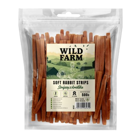 WILD FARM Stripsy Z Królika Przysmak Dla Psa 500G Wild Farm