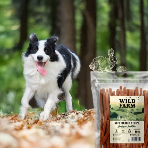 WILD FARM Stripsy Z Królika Przysmak Dla Psa 500G Wild Farm