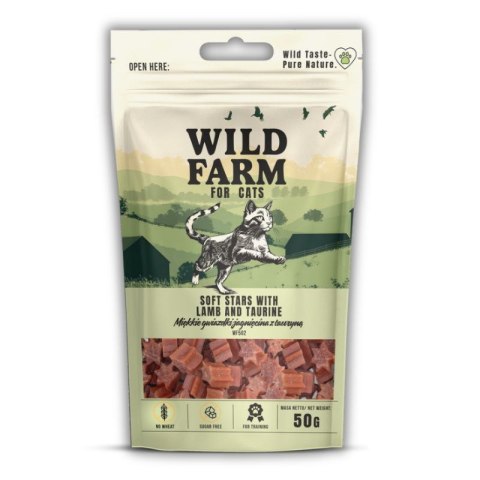 WILD FARM gwiazdki jagnięcina z tauryną 50g przysmak dla kota Wild Farm