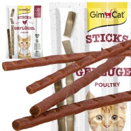 GimCat Sticks 95% Meat - kiełbaski drobiowe z wątróbką 4 sztuki Gimdog / Gimcat