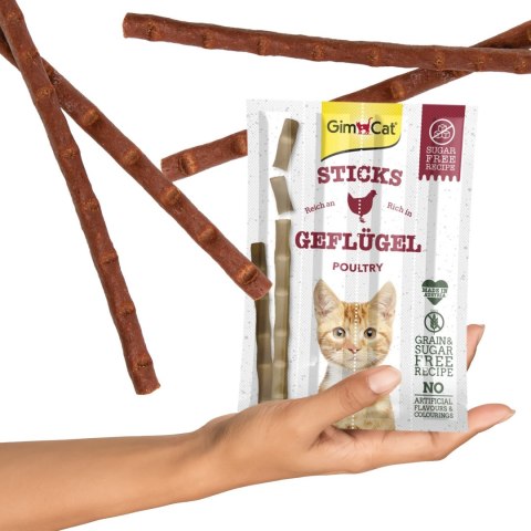 GimCat Sticks 95% Meat - kiełbaski drobiowe z wątróbką 4 sztuki Gimdog / Gimcat
