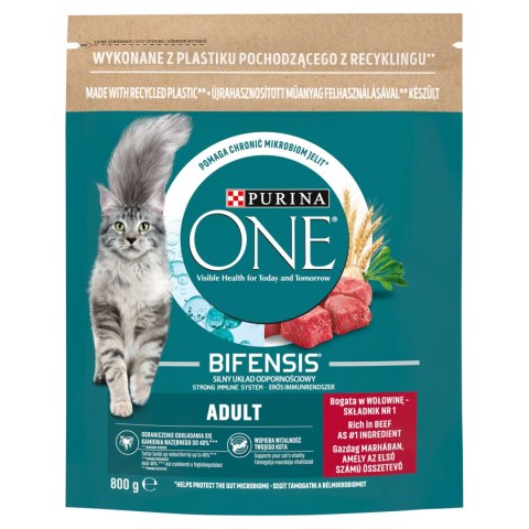 Purina One Cat Adult Karma Z Wołowiną Dla Kota 800g PURINA ONE
