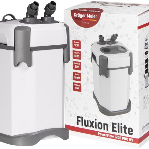 Kruger Meier Fluxion Elite 1200 UVC PRO - filtr zewnętrzny z lampą UV do akwarium 100 - 250 litrów Kruger Meier