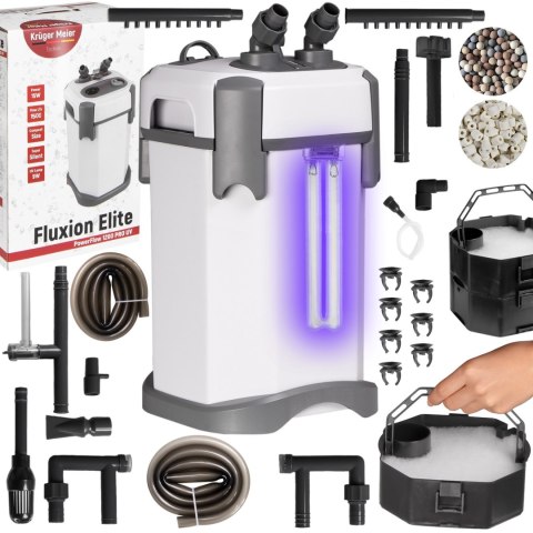 Kruger Meier Kruger Meier Fluxion Elite 1800 UVC PRO - filtr zewnętrzny z lampą UV do akwarium 120 - 350 litrów