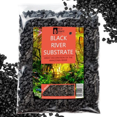 Eco Plant Eco Plant Black River 1kg - żwirek czarny 2-4mm