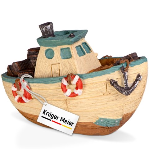 Kruger Meier Fishing Boat - Statek do akwarium 11x6.5x7.5 cm Kruger Meier
