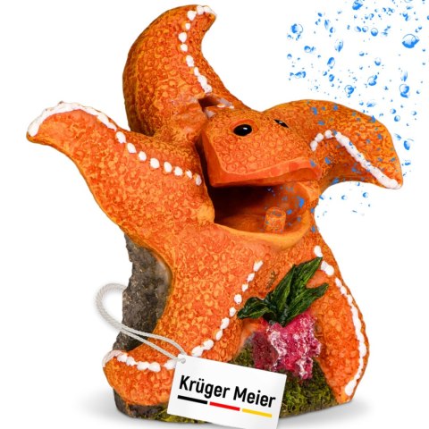 Kruger Meier Happy Starfish - Ozdoba do akwarium 10.5x6x11 cm Kruger Meier