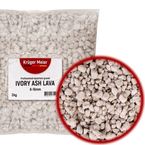 Kruger Meier Ivory Ash Lava 8-16 mm - Żwirek do akwarium 2kg Kruger Meier