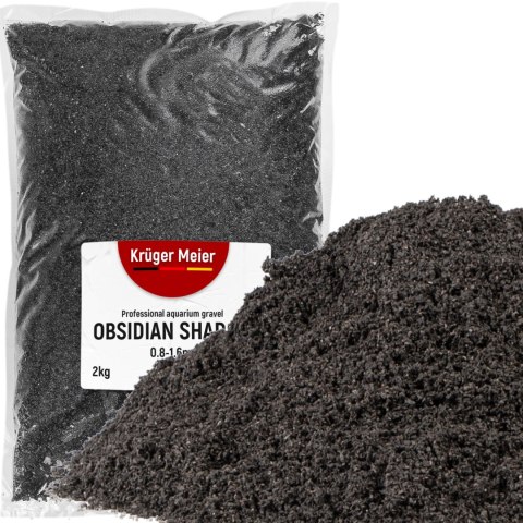 Kruger Meier Kruger Meier Obsidian Shadow 0.8-1.6 mm - Piasek akwarystyczny 2 kg