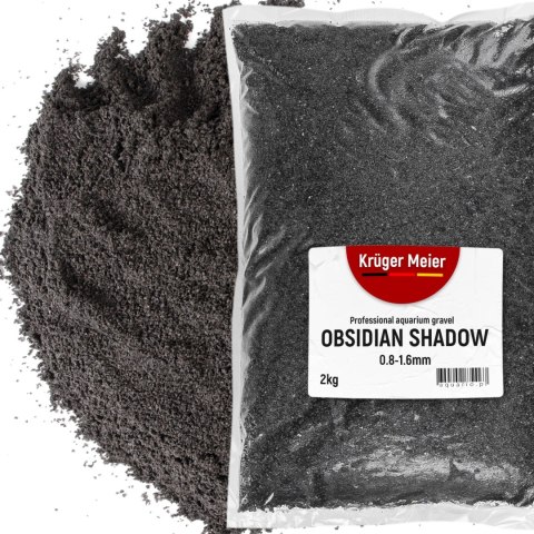 Kruger Meier Kruger Meier Obsidian Shadow 0.8-1.6 mm - Piasek akwarystyczny 2 kg