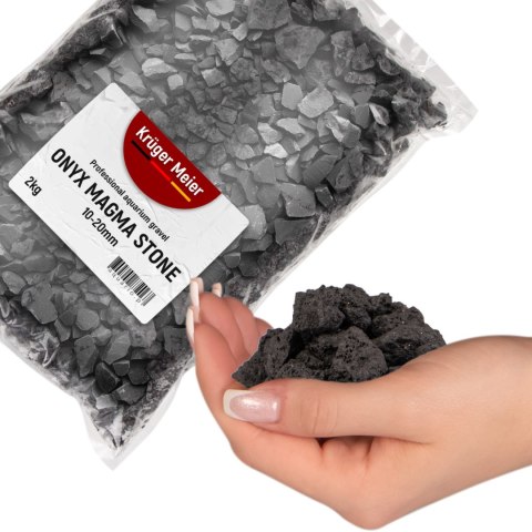 Kruger Meier Onyx Magma Stones 10-20 mm - Żwir do akwarium 2kg Kruger Meier