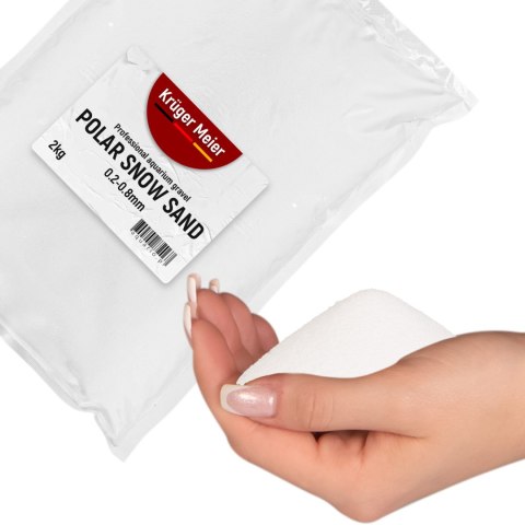 Kruger Meier Polar Snow Sand 0,2-0,8 mm - Piasek do akwarium 2kg Kruger Meier