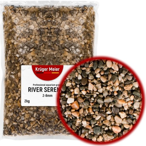 Kruger Meier River Serenity 2-8 mm - Żwirek akwarystyczny 2 kg Kruger Meier