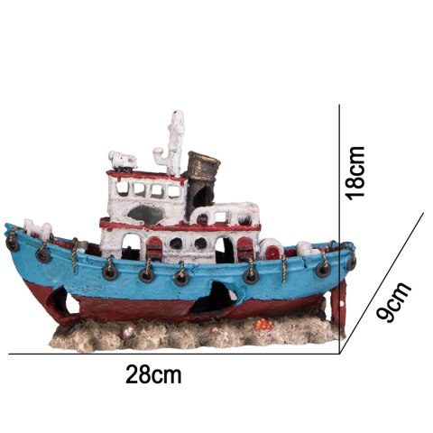 Kruger Meier Shipwreck - Statek do akwarium 28x9x18 cm Kruger Meier