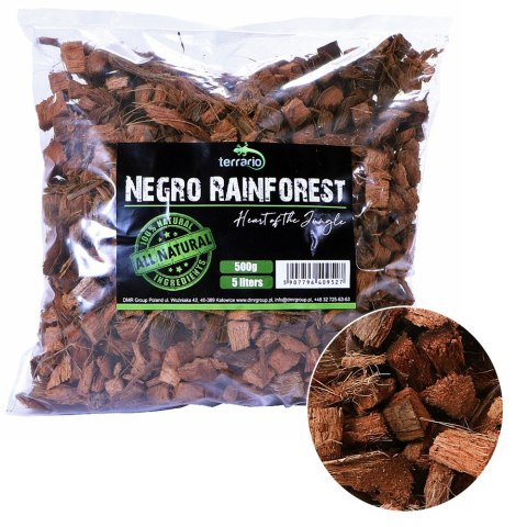 Terrario Negro Rainforest 5l 500g - podłoże zrębki kokosa Terrario