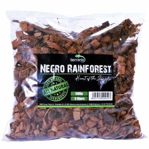 Terrario Negro Rainforest 5l 500g - podłoże zrębki kokosa Terrario