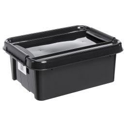 Pojemnik z pokrywą PlastTeam ProBox Recycle QR 21L czarny