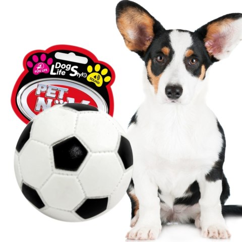 Pet Nova zabawka gumowa - piłka futbolowa 7cm Aqua Nova