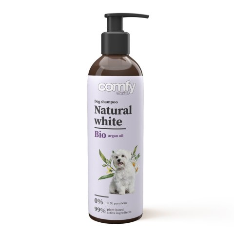 Aquael Comfy Natural White 250ml - naturalny szampon dla psów o jasnej sierści