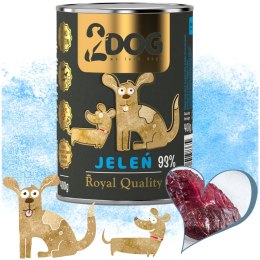 2Dog Mokra karma dla psa Jeleń 93% mięsa ROYAL QUALITY 400g monoproteinowa