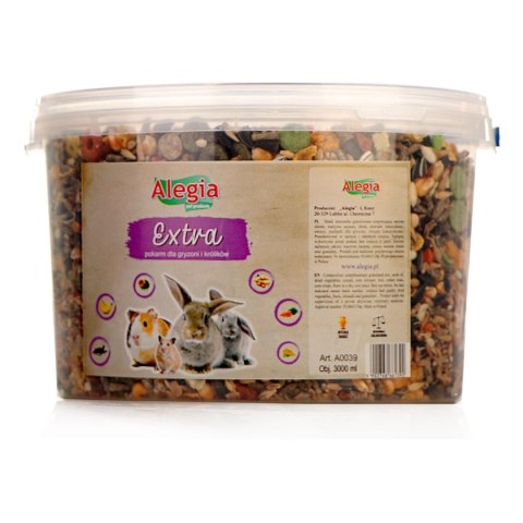 Alegia - Extra pokarm dla gryzoni i królików 3000ml Alegia