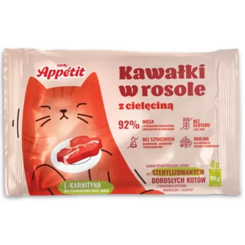 Comfy Appetit Pokarm w Saszetkach - cielęcina w rosole 4x85g Aquael